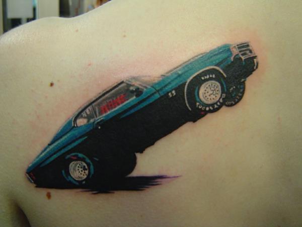 tatouages ​​​​motifs de tatouage de voitures 3d
