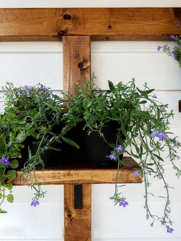 jardinière-pot-sur-un-bois-base-bricolage