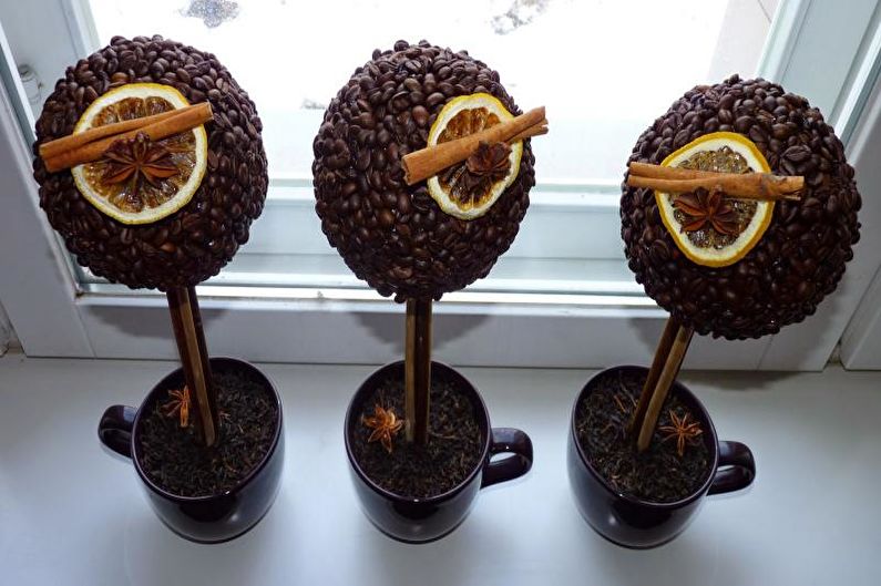 Идеи за топиари за кафе - плодово дърво