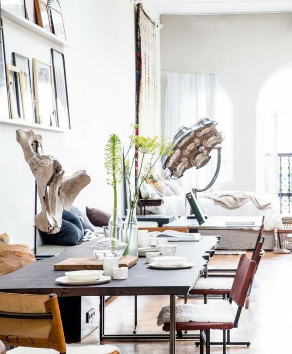 wymarzone domy Amsterdam Loft stół do jadalni z krzesłami