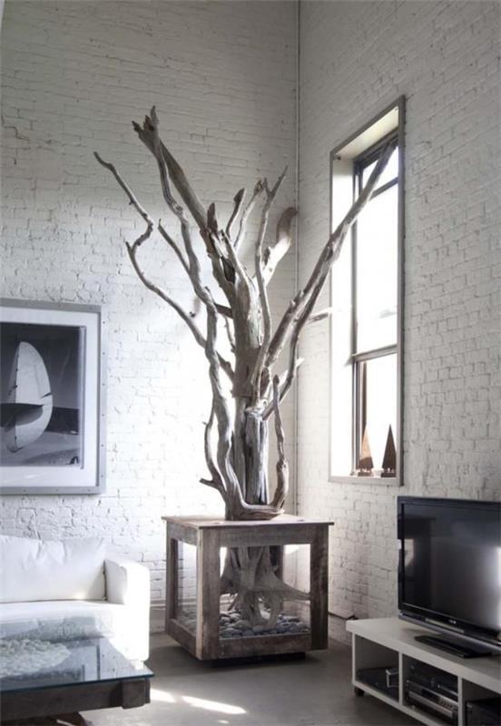 bois flotté arbre table table basse construire décoratif