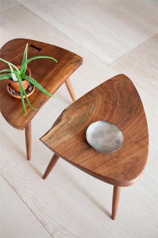 table basse en bois flotté construire lisse