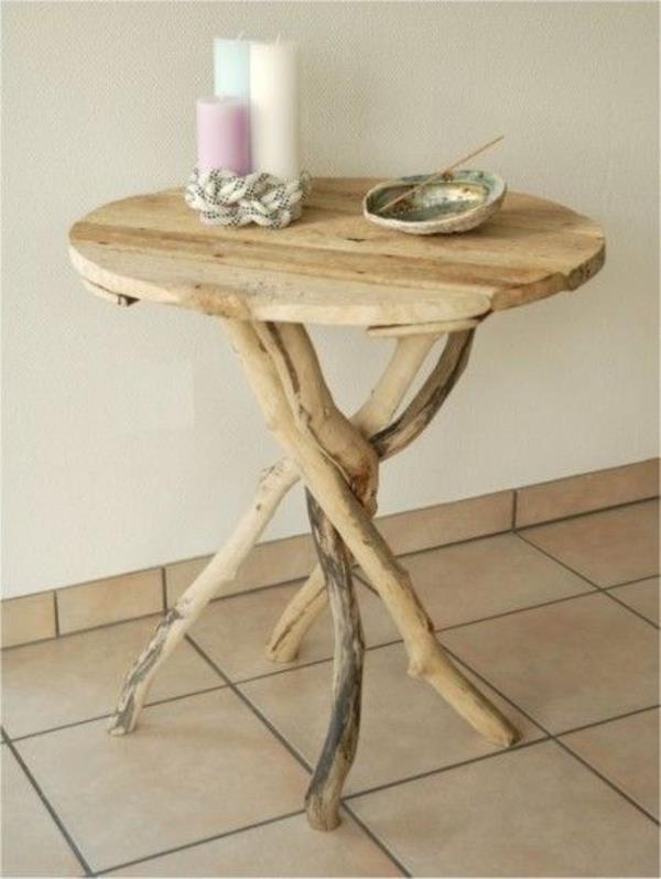 bois flotté bougies parfumées table table basse construire nature