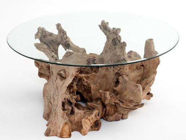 bois flotté table bois flotté déco transparent
