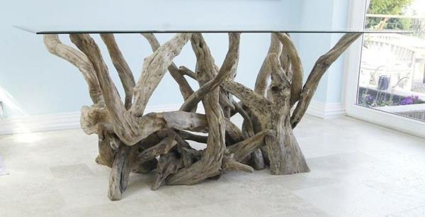 table en bois flotté table de salon construisez vous-même arbre