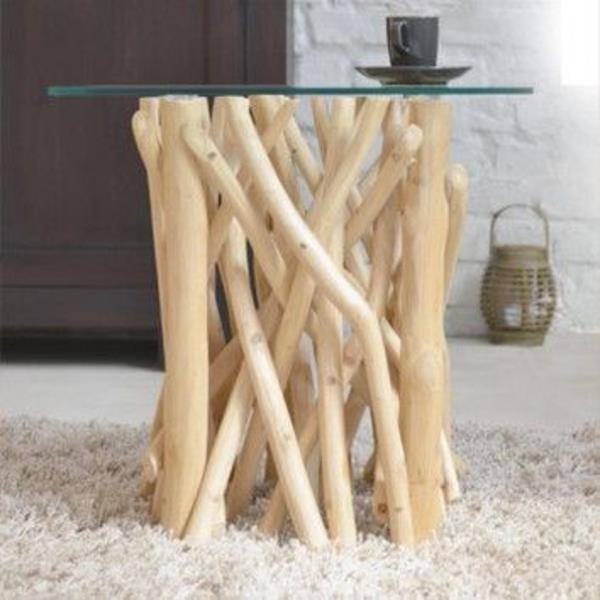 bois flotté salon table lui-même bois clair