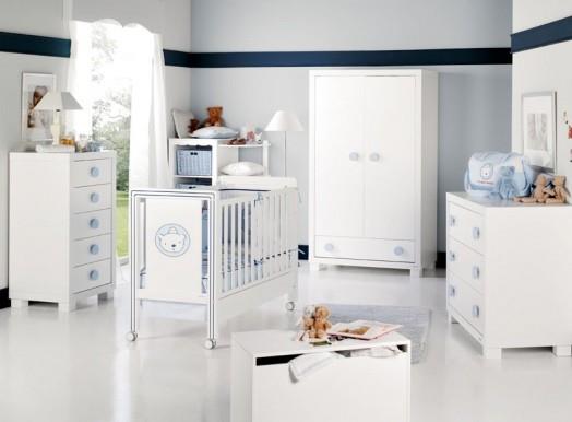 Meubles de chambre de bébé tendance pour bébés couleurs pastel mâle