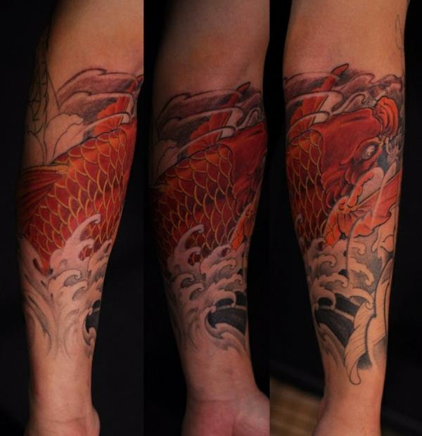 tatouage avant bras photos chronique encre poisson motif