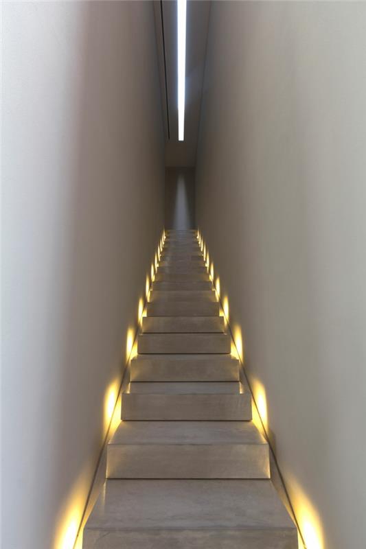 éclairage d'escalier idées de design d'intérieur modernes attrayantes