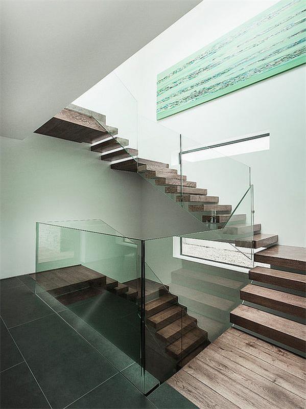 escalier carrelage escalier en bois pose de carreaux de verre