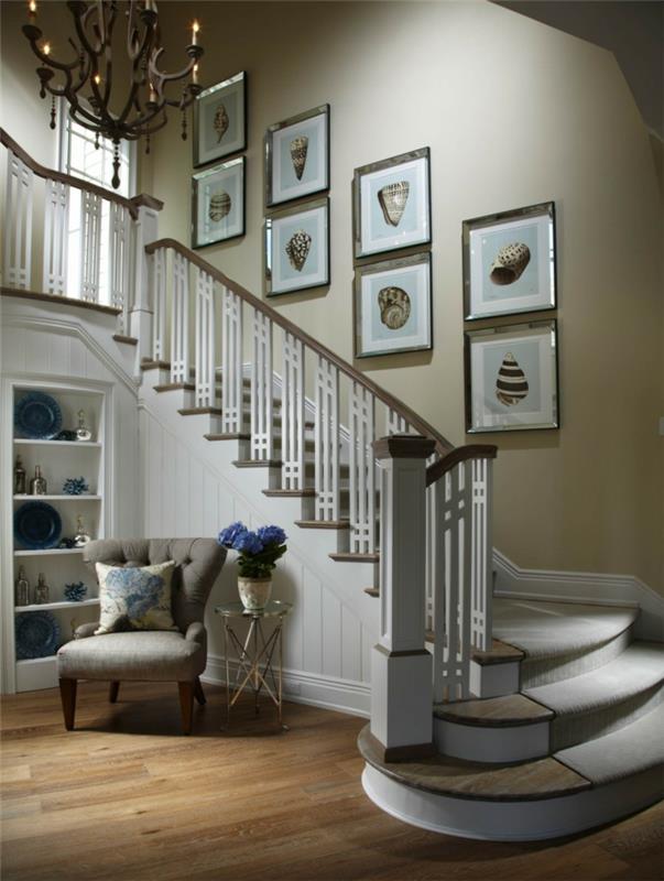 tapis d'escalier design escalier élégant sol en bois idées de couloir