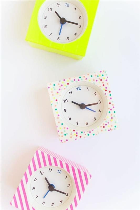 zegary dekorujące pomysły na taśmę washi