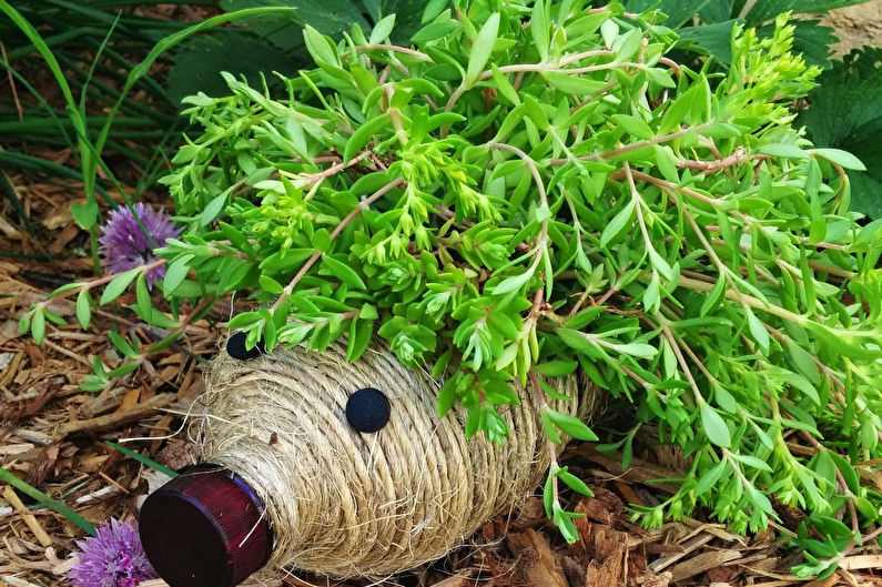 DIY Plastikflaschengartendekorationen