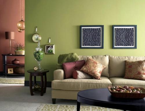 nettoyage écologique pour votre maison coussins de canapé design mur vert