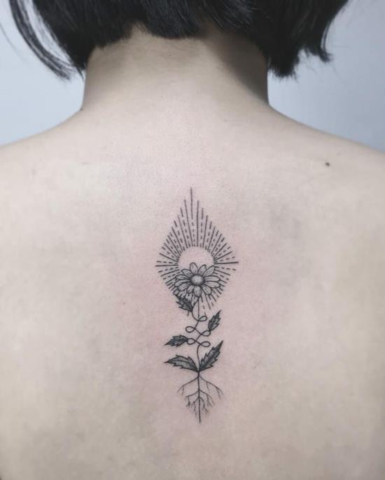 unalome interpretacja kwiatu tatuażu