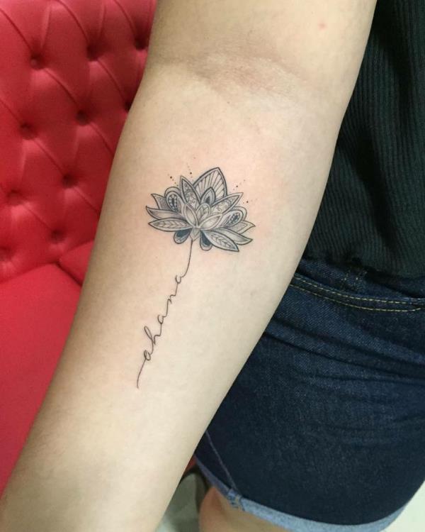 avant-bras ohana tatouage lotus