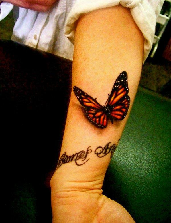 szablony tatuażu przedramienia motyl
