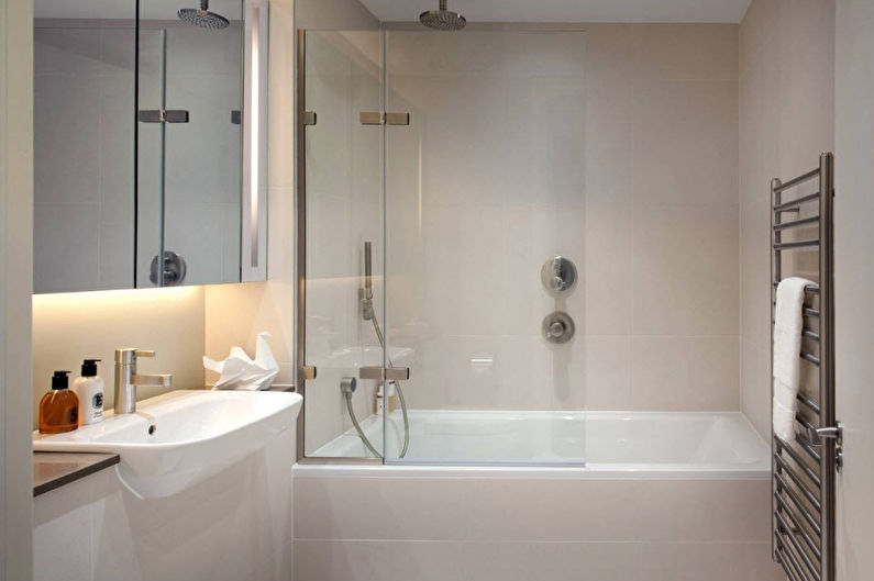 Weißes Badezimmer im modernen Stil - Innenarchitektur