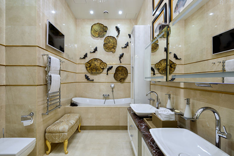 Modernes Badezimmer-Innendesign - Foto