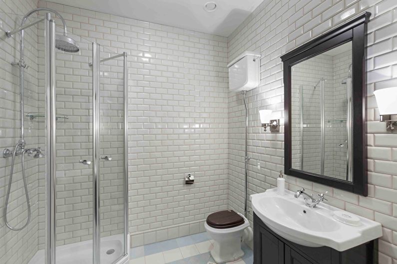 Бяла баня в класически стил - интериорен дизайн