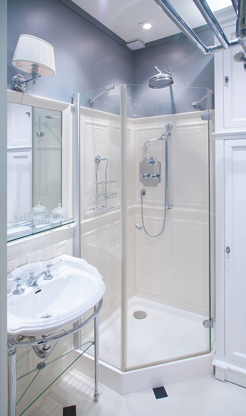 Класическа синя баня - интериорен дизайн