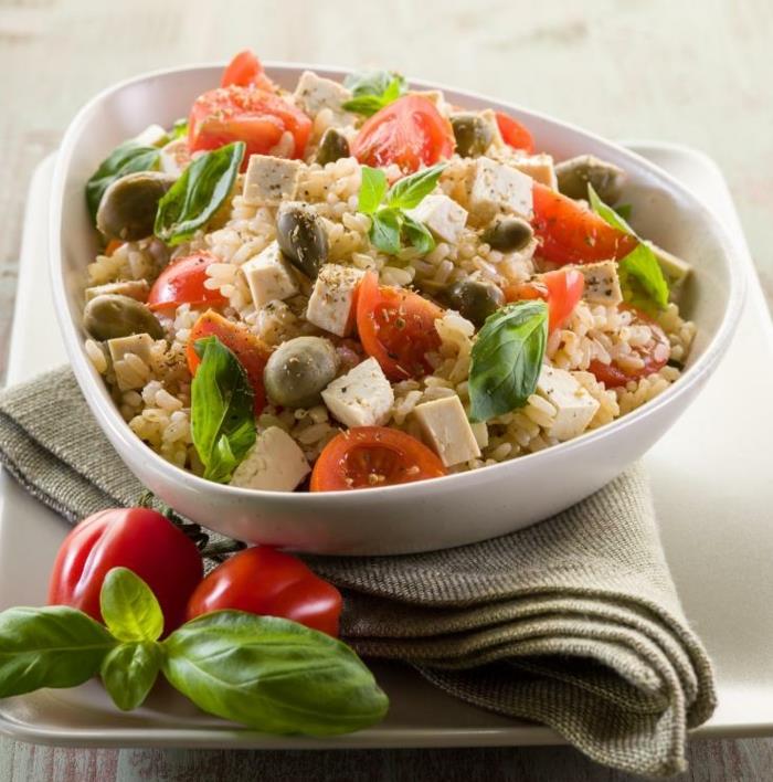 recettes vegan risotto tofu tomates olives basilic