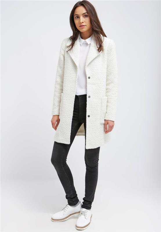 vero moda damski płaszcz zimowy kołnierz z klapami