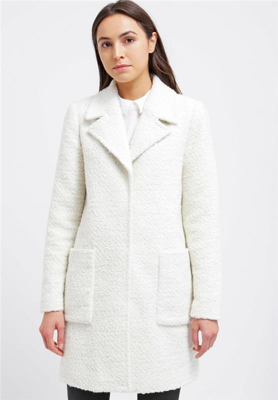 vero moda klasyczny damski płaszcz zimowy kołnierz z klapami