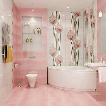 Нежно розова баня