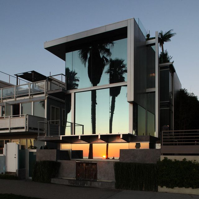 Getöntes Glas in einem Haus mit Buntglasfassade
