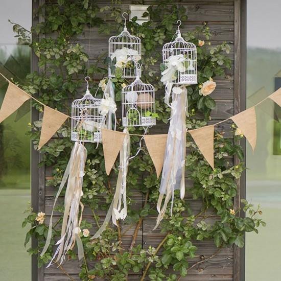 Dekoracja klatki dla ptaków na wesele