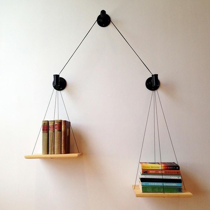 Libra półka na książki diy pomysł na ścianę