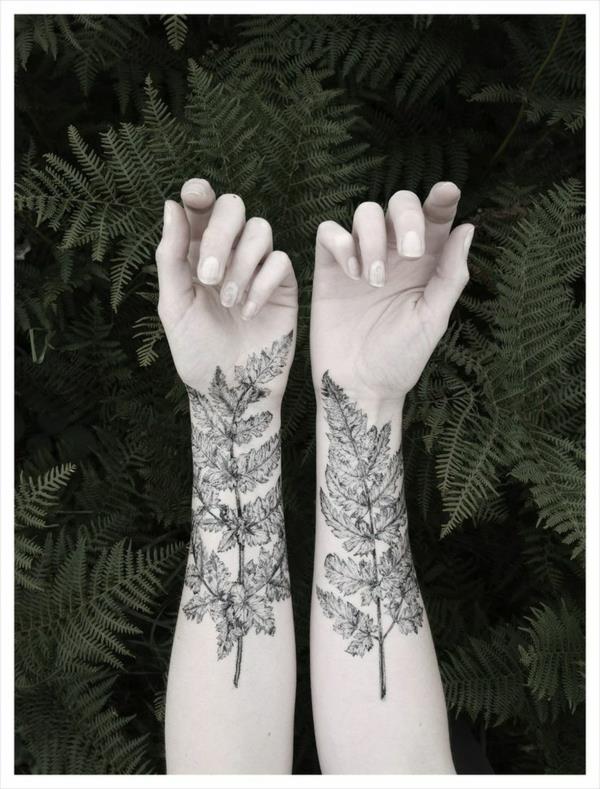 tatouage de forêt pour les femmes motifs d'avant-bras