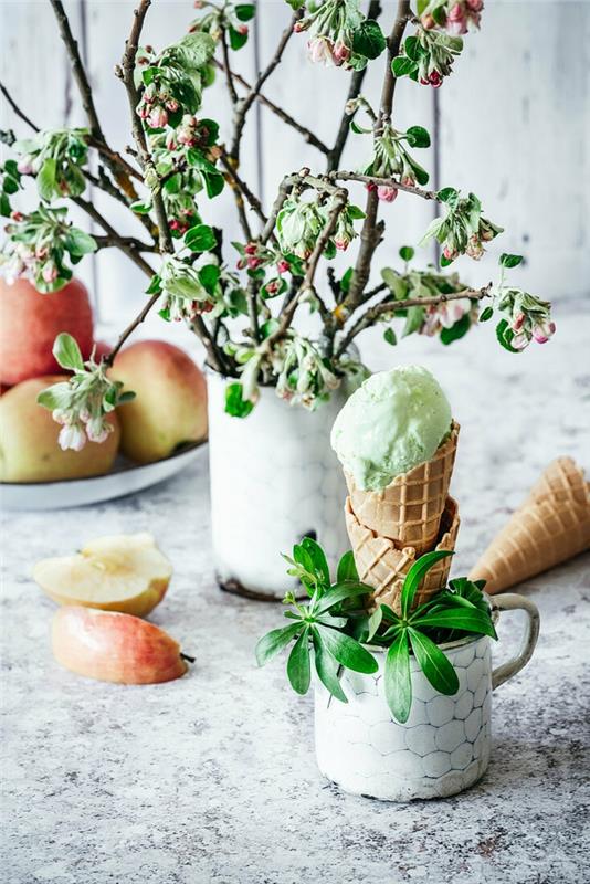 recettes waldmeister crème glacée aux plantes faites vous-même