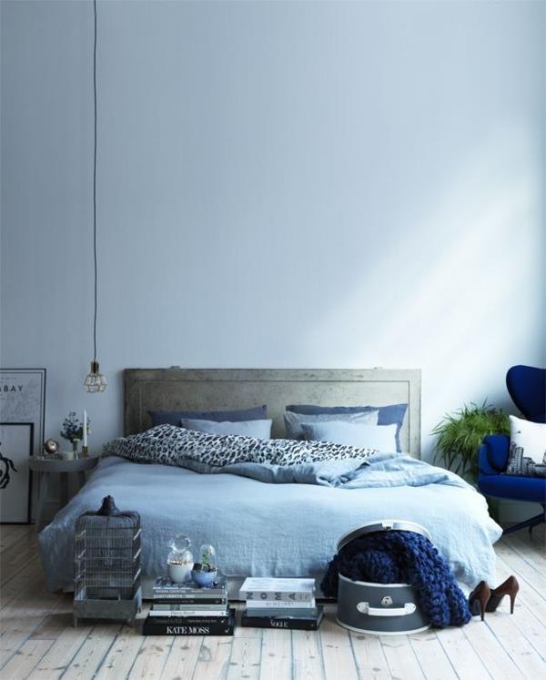idées de conception de mur de chambre à coucher conception de mur bleu clair