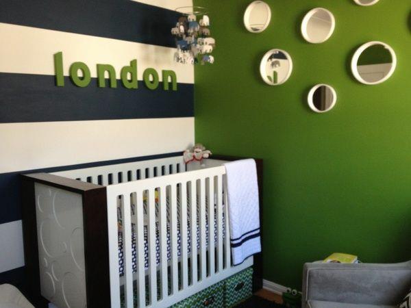 kolor ściany w zielonym projekcie ściany łóżeczko dziecięce