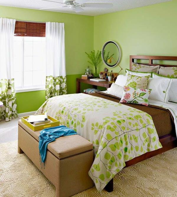 kolor ściany zielony kolor pomysły projekt ściany sypialnia tradycyjna