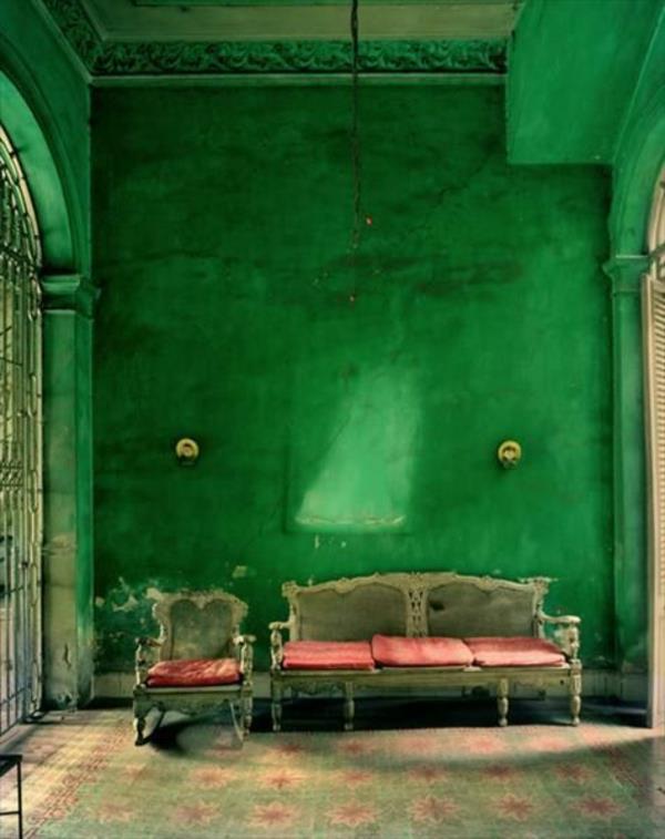 ściany-kolor-w-zielony-kolor-pomysły-projekt-ściany