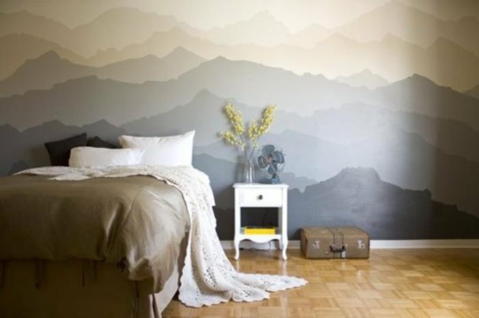 idées de conception de mur montagnes bricolage décoration murale