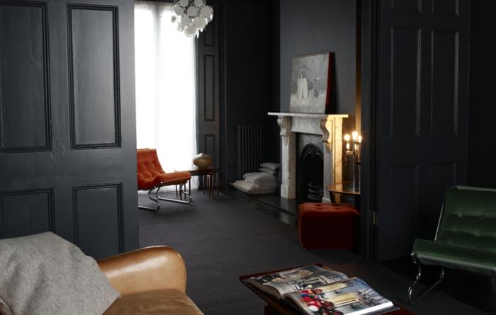 idées de design de mur murs sombres avantages noirs idées de design d'intérieur