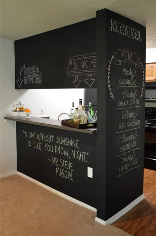 idées de conception de mur couleur de tableau comptoir de bar design de cuisine