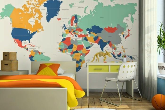 papier peint mural chambre d'enfant chambre de jeunesse papier peint photo carte du monde