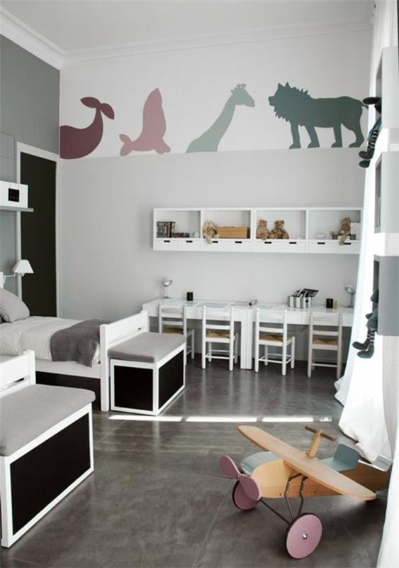 Sticker mural chambre d'enfant design garçon apprentissage coin salle de jeux