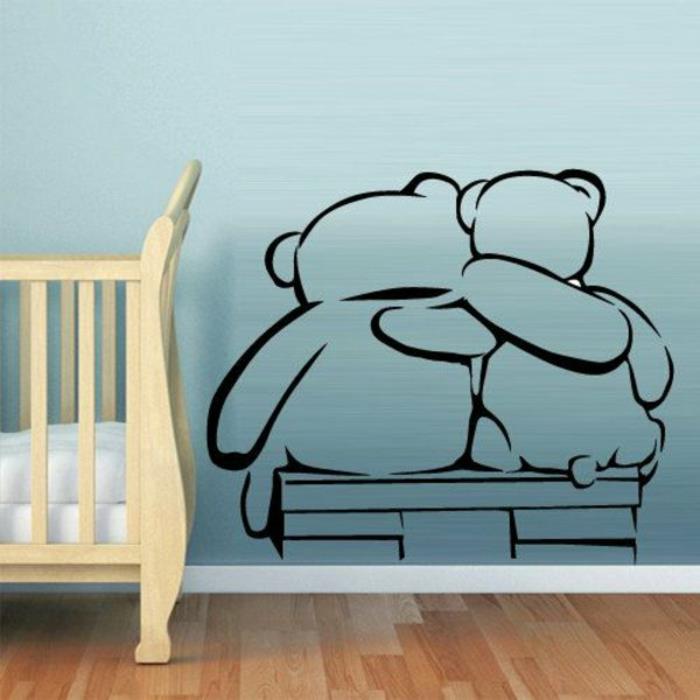Naklejka ścienna pokój dziecięcy kreatywny projekt ściany niedźwiedzie naklejki ścienne przyjaźń