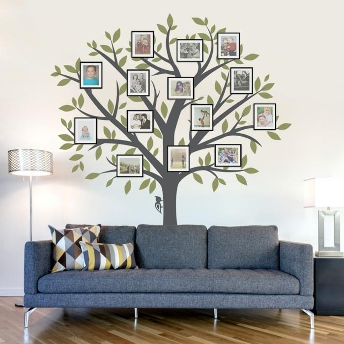 stickers muraux arbre salon idées de décoration murale photos