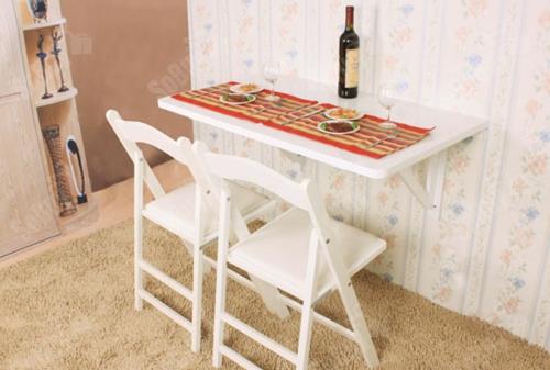 Idée de table à manger blanche intéressante table pliante originale