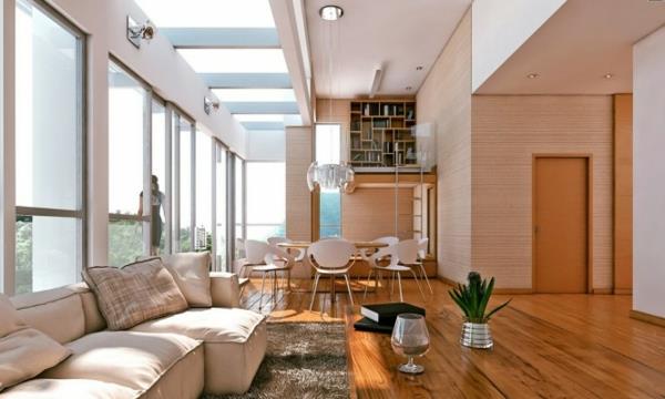 meuble blanc parquet