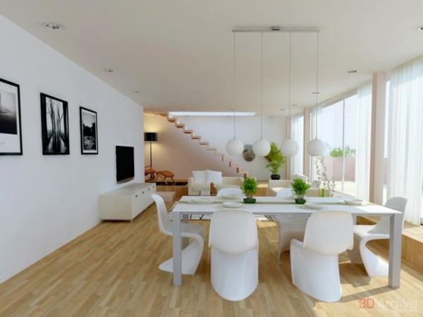 table-blanche-chaises-parquet-clair