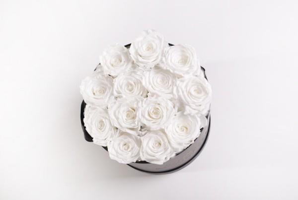 coffret cadeau conserve de roses blanches