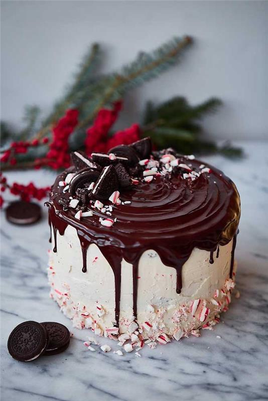 Dekoracja świąteczna dekoracja ciasta czekoladowego